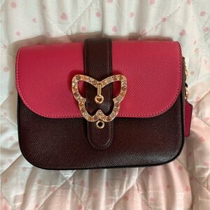 Gemma Crossbody Bag In Colorblock With Butterfly Buckle